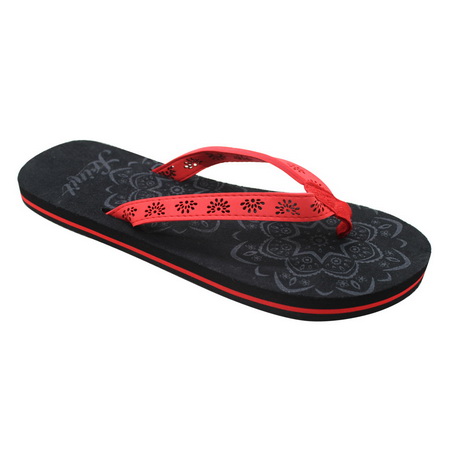 Flower printing flip flops